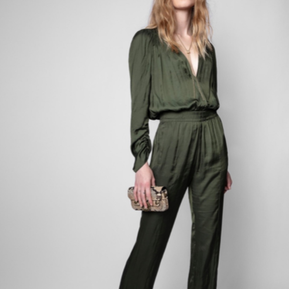 NWT Zadig & Voltaire Captain Jumpsuit in Khaki